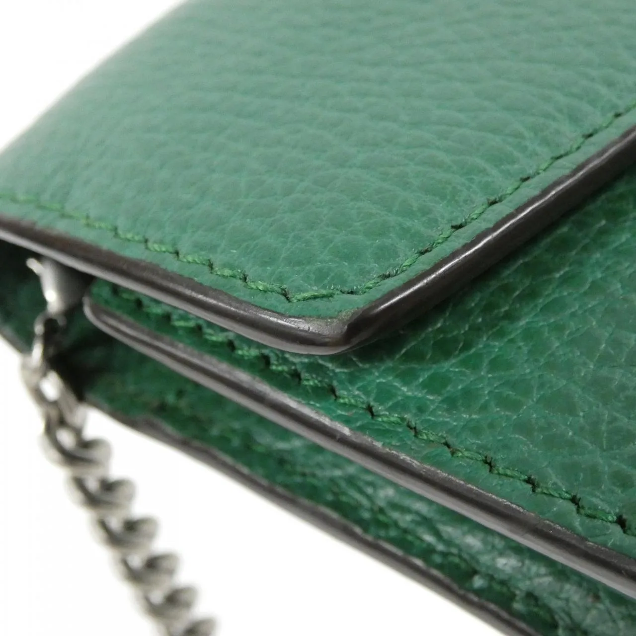 GUCCI Dionysus 401231 CAOGX Wallet Leather 黑色 皮革 中古品A - 縮圖 4