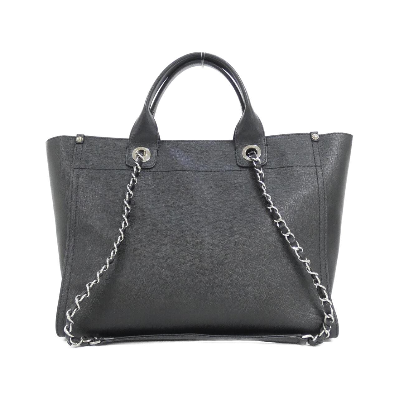 CHANEL Deauville 57069 Bag Grained Calfskin Black Grained Calfskin - Thumbnail 2