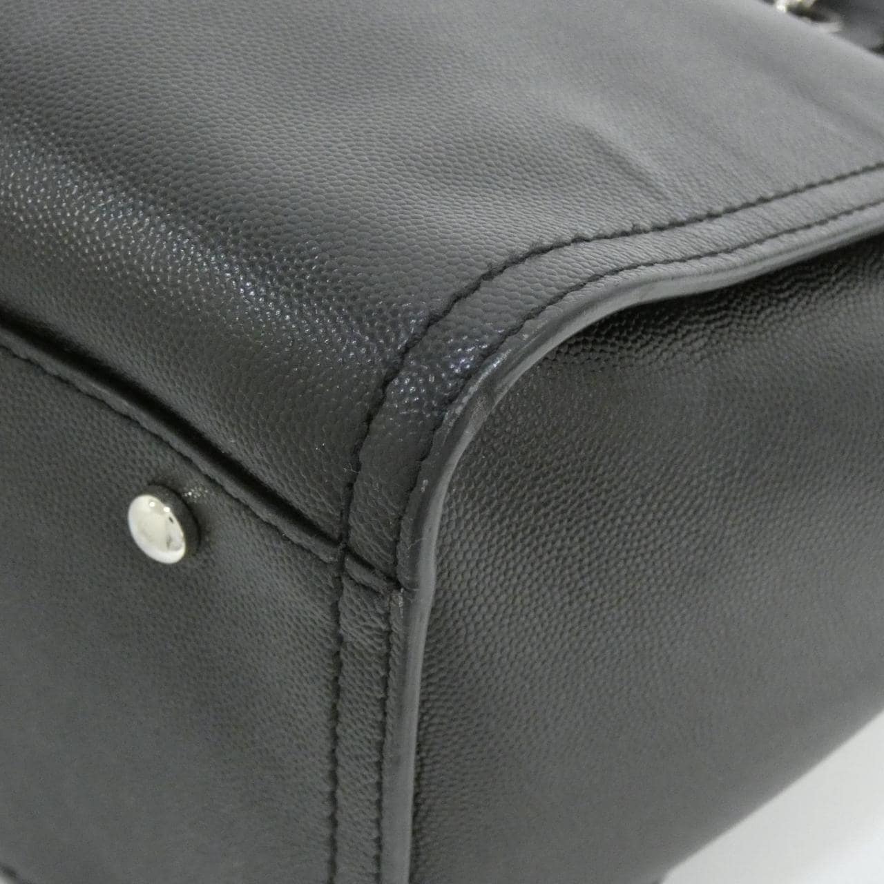 CHANEL Deauville 57069 Bag Grained Calfskin Black Grained Calfskin - Thumbnail 3