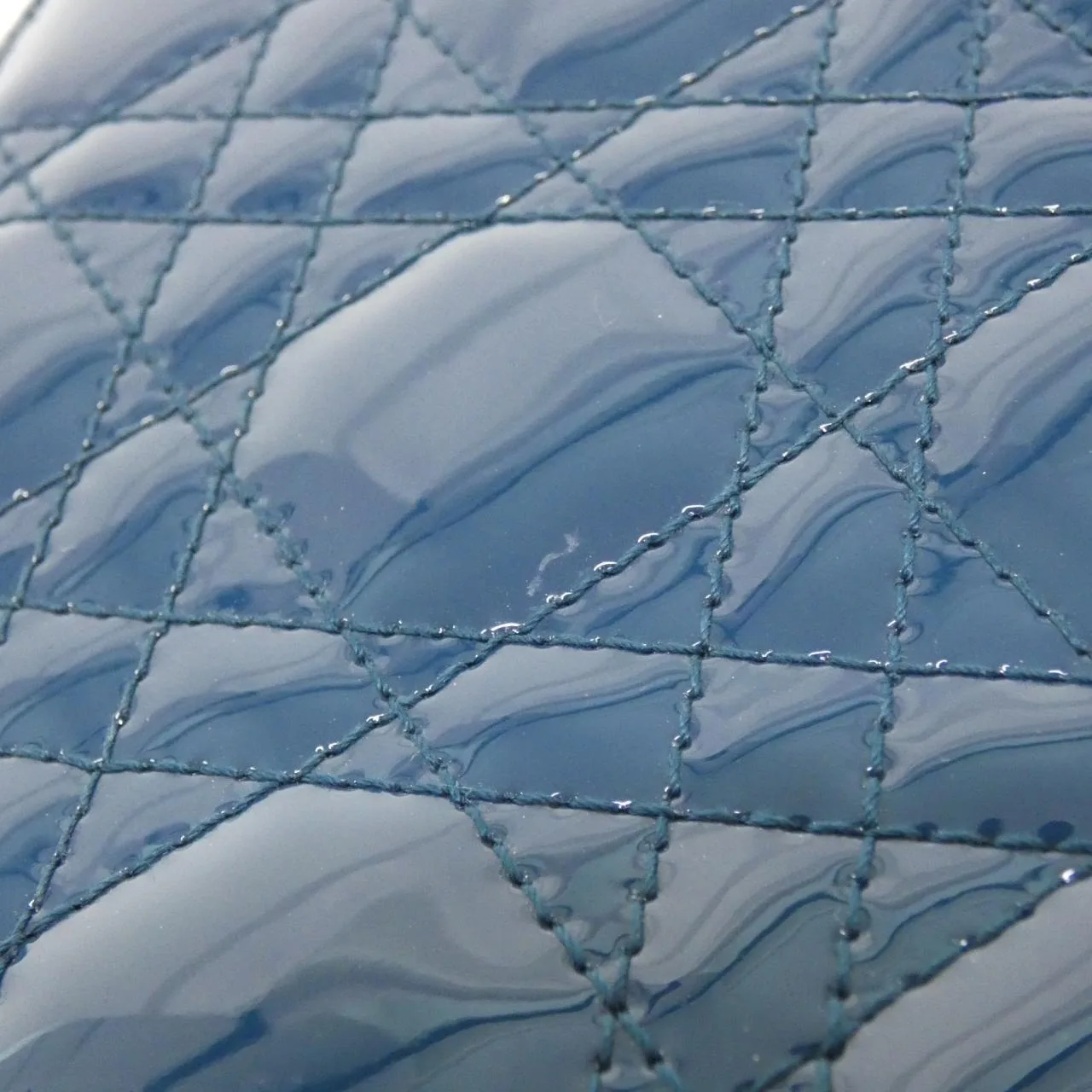 DIOR Lady Dior S0872OVRB Wallet Patent Leather Black Patent Leather Rank A - Thumbnail 4