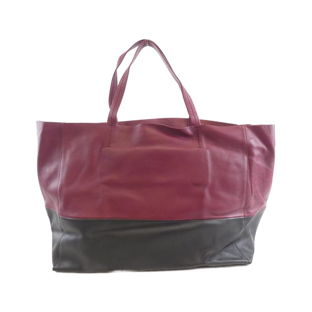 CELINE Cabas 169263EBT Bag Lambskin 黑色 羊皮 中古品A - 縮圖 2