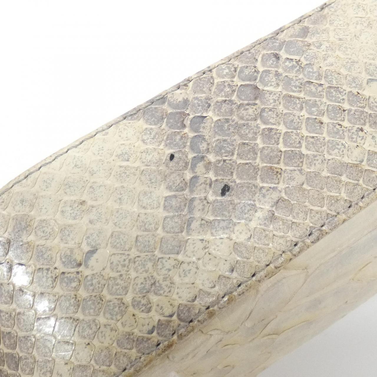 FENDI Baguette 8BR000 JW7 Shoulder Bag Python Black Python - Thumbnail 3