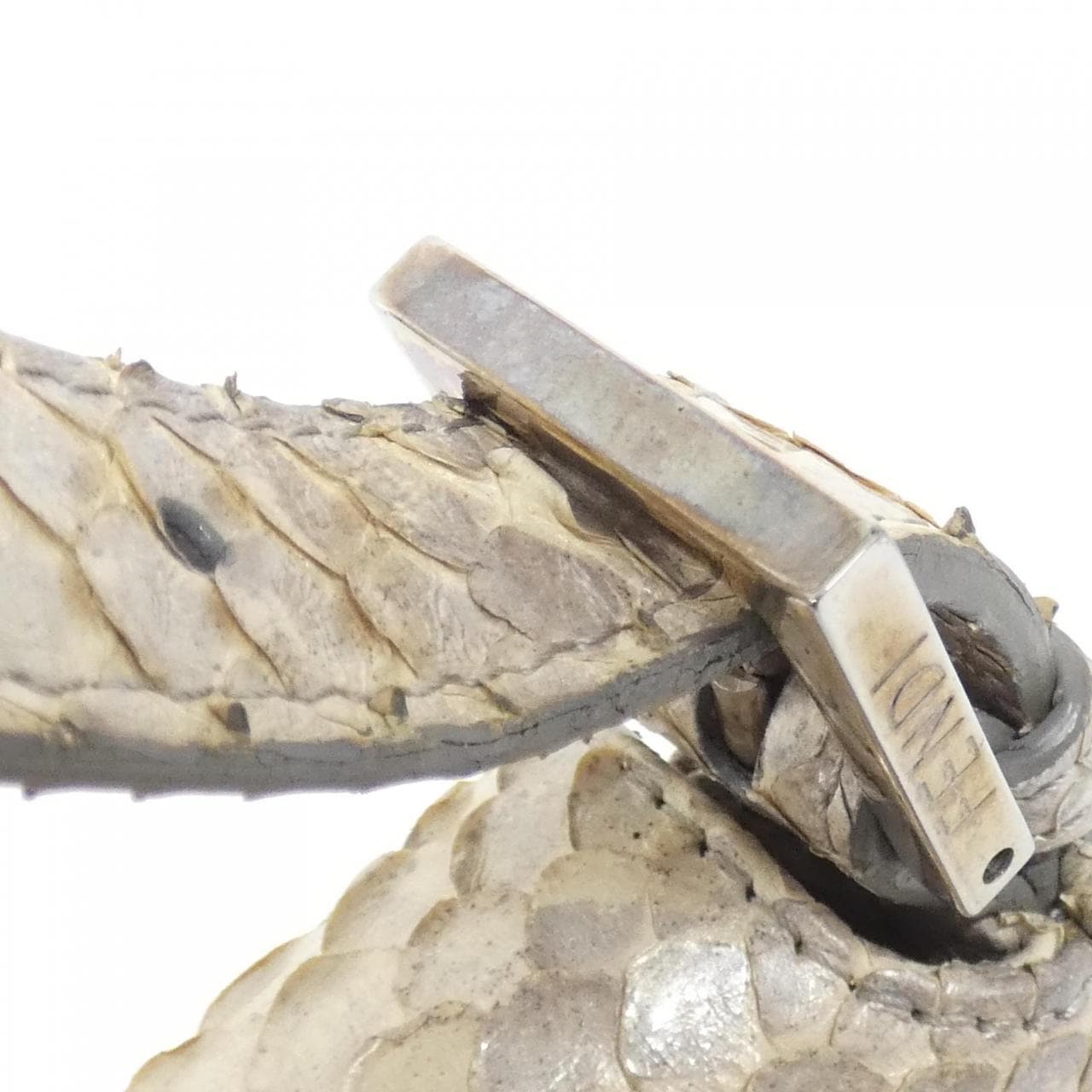 FENDI Baguette 8BR000 JW7 Shoulder Bag Python Black Python - Thumbnail 8