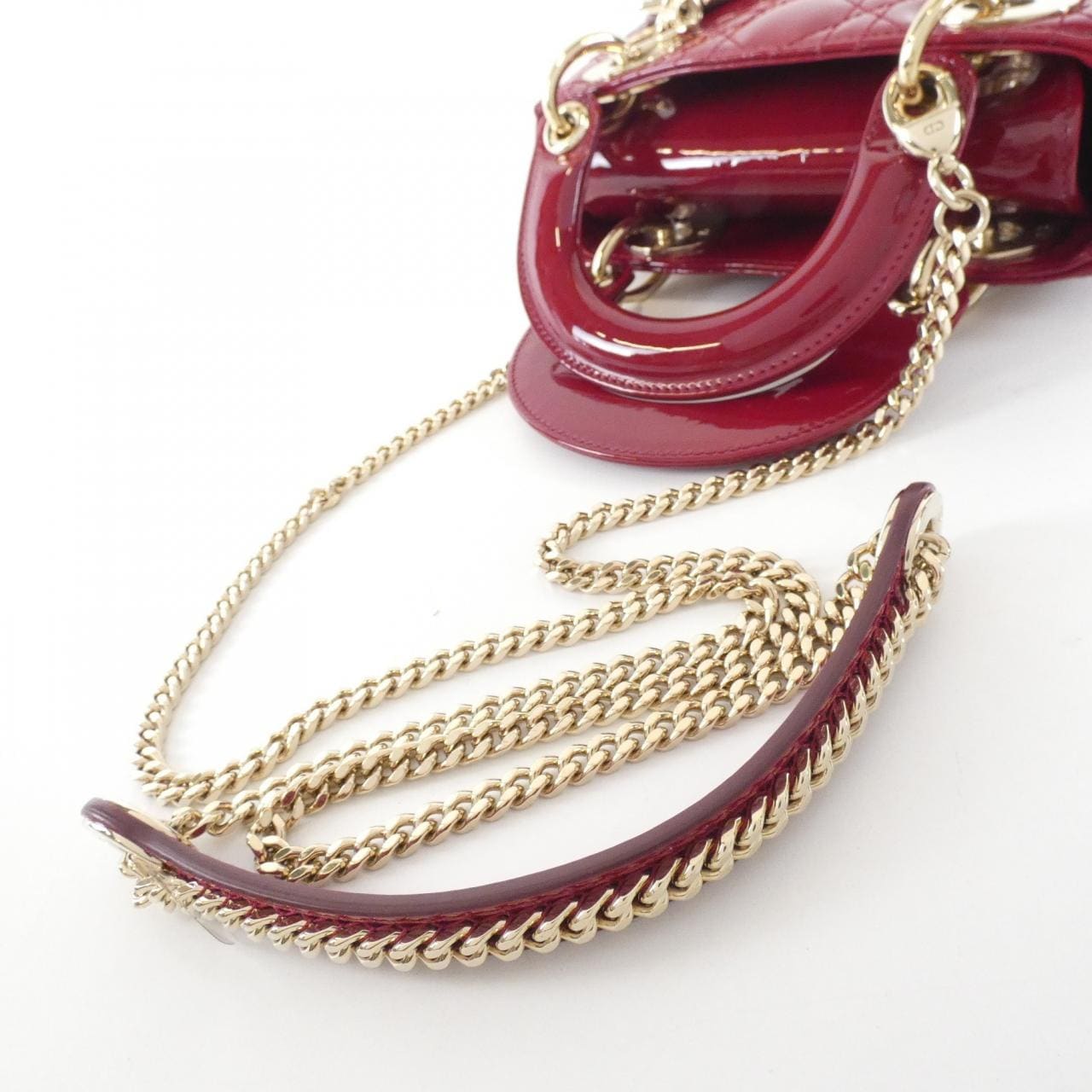 DIOR Lady Dior M0505OWCB Bag Patent Leather Black Patent Leather - Thumbnail 8