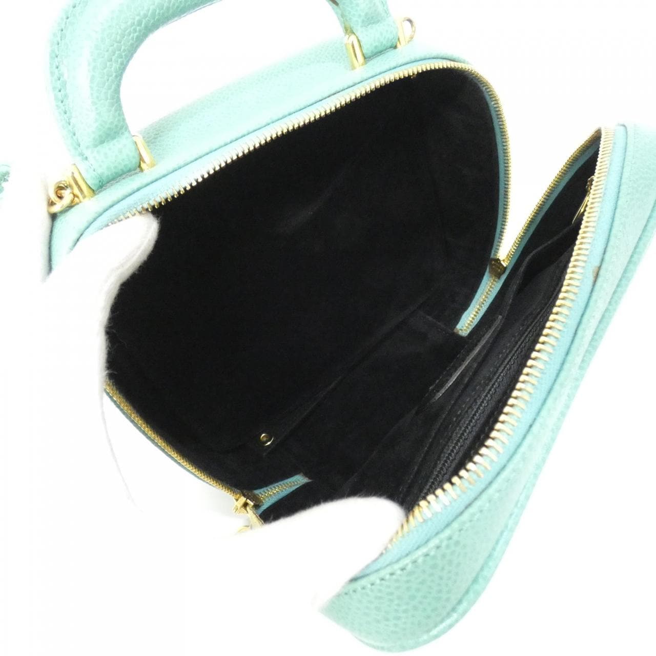 CHANEL 07060 Handbag Grained Calfskin Green Grained Calfskin - Thumbnail 9