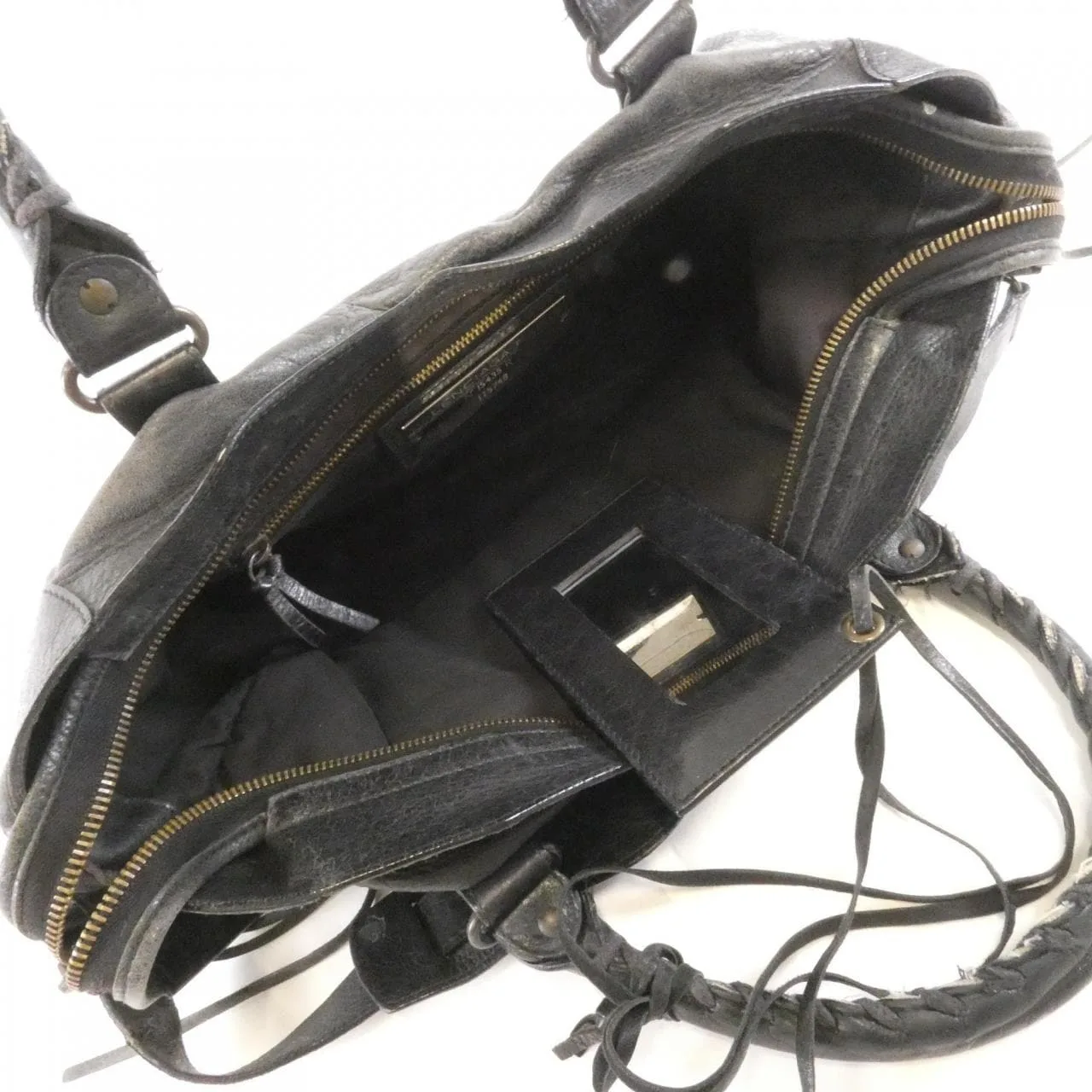 BALENCIAGA Le City 115748 D94JT Handbag Lambskin Black Lambskin - Thumbnail 8