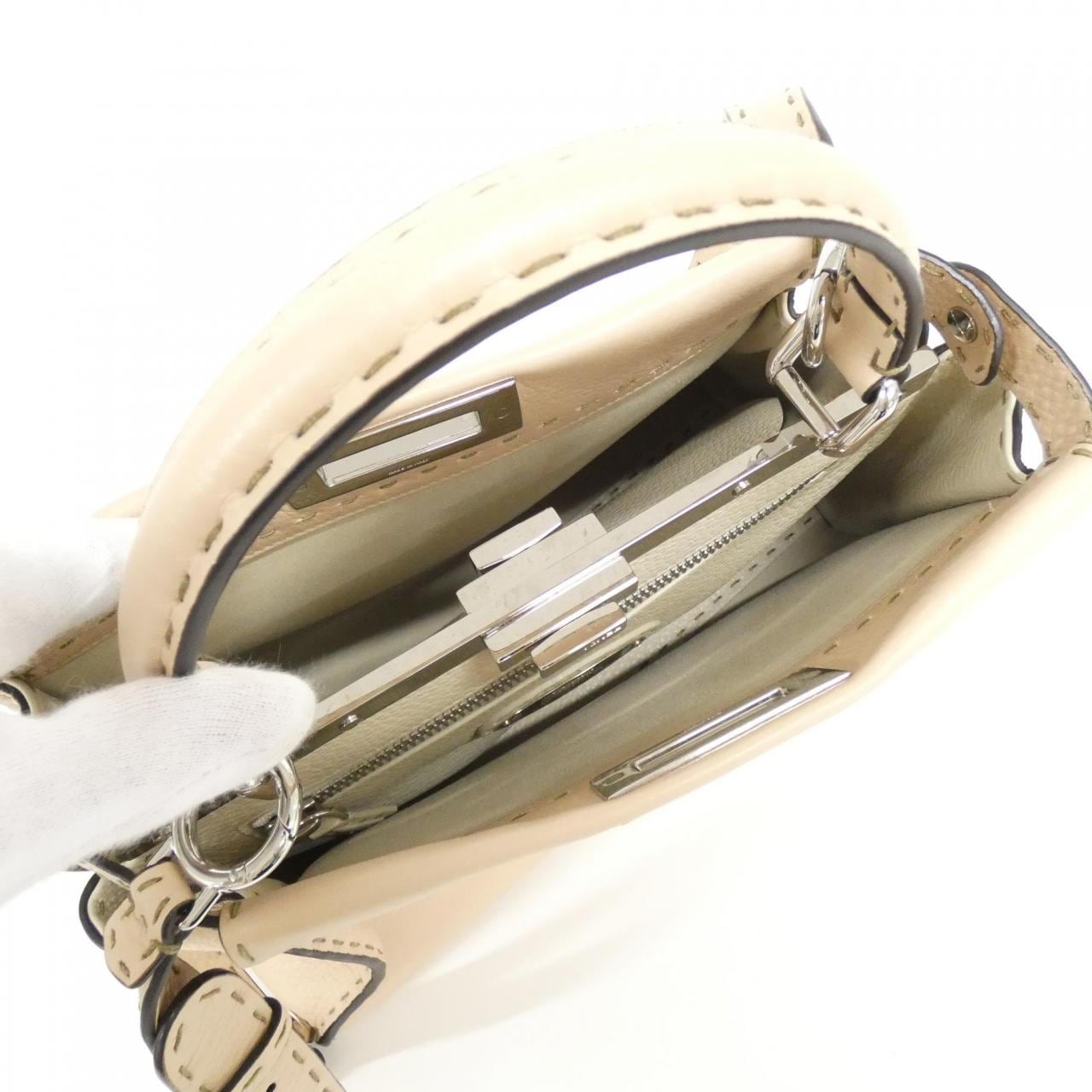 FENDI Peekaboo 8BN290 Q0J Handbag Black - Thumbnail 7