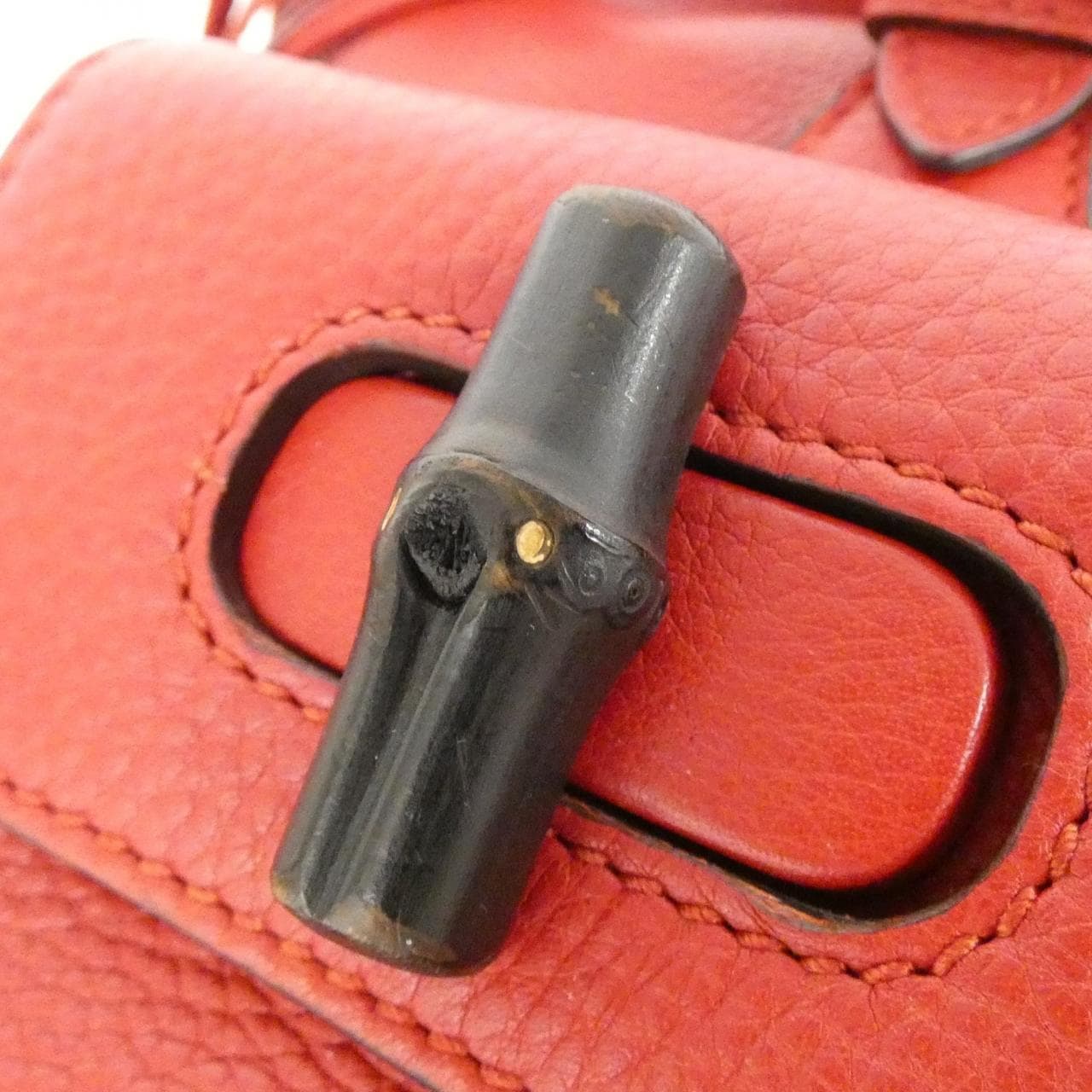 GUCCI 387149 A7M0N Backpack Leather Red Leather Rank A - Thumbnail 5