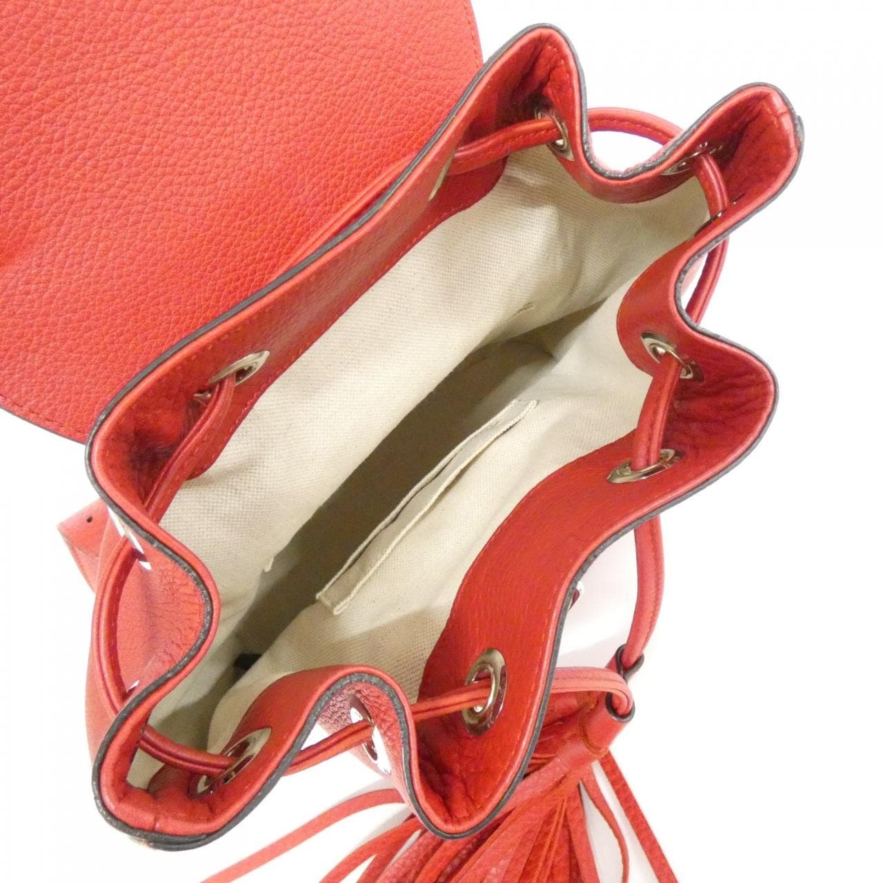 GUCCI 387149 A7M0N Backpack Leather Red Leather Rank A - Thumbnail 10