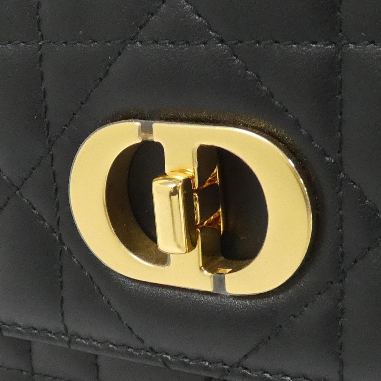 DIOR Caro S5169UDAX Shoulder Bag Lambskin 黑色 羊皮 中古品A - 縮圖 4