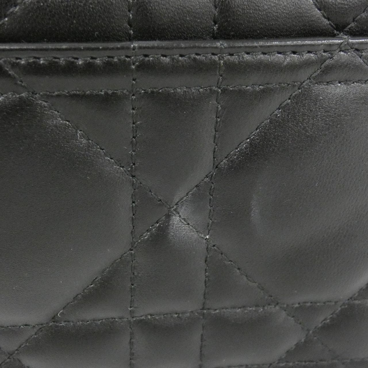 DIOR Caro S5169UDAX Shoulder Bag Lambskin 黑色 羊皮 中古品A - 縮圖 8