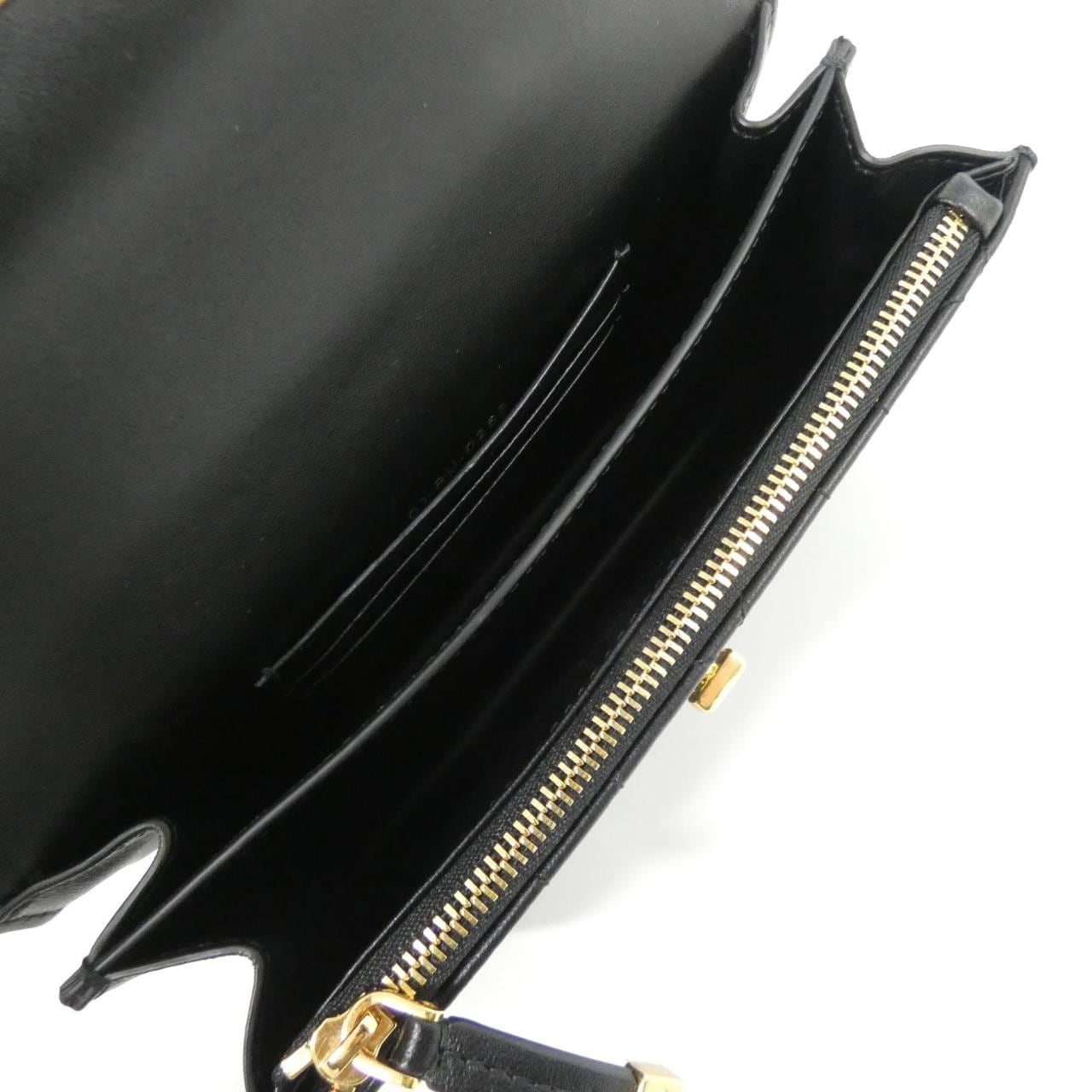 DIOR Caro S5169UDAX Shoulder Bag Lambskin 黑色 羊皮 中古品A - 縮圖 10