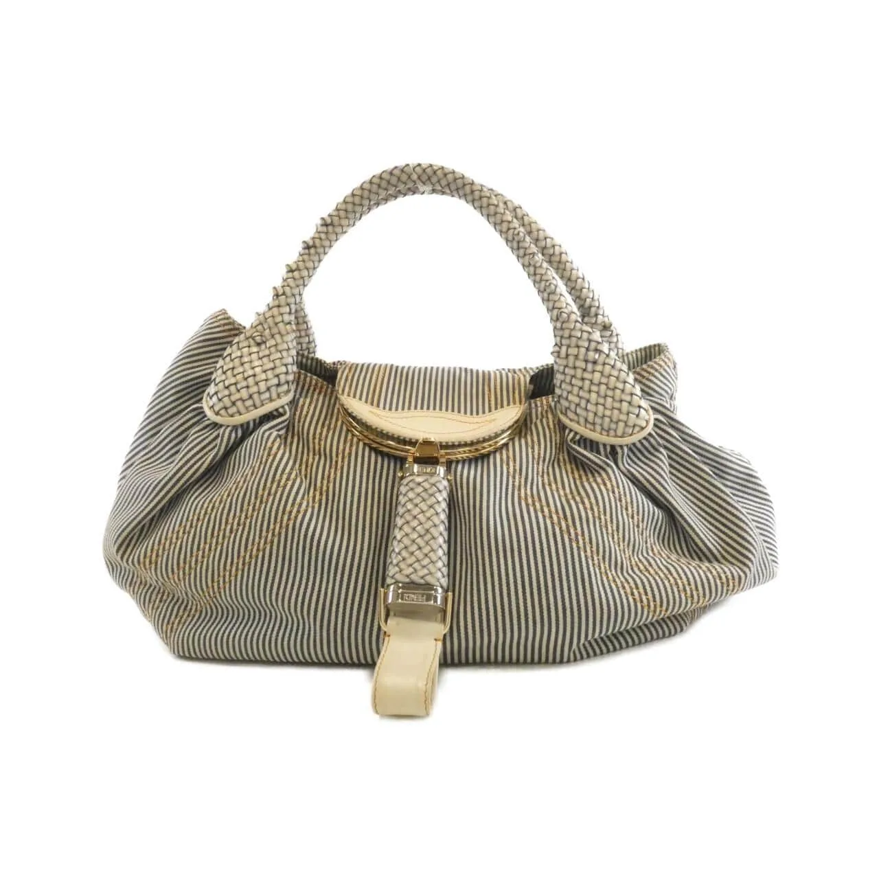 FENDI Baguette 8BR511 UG7 Shoulder Canvas Blue