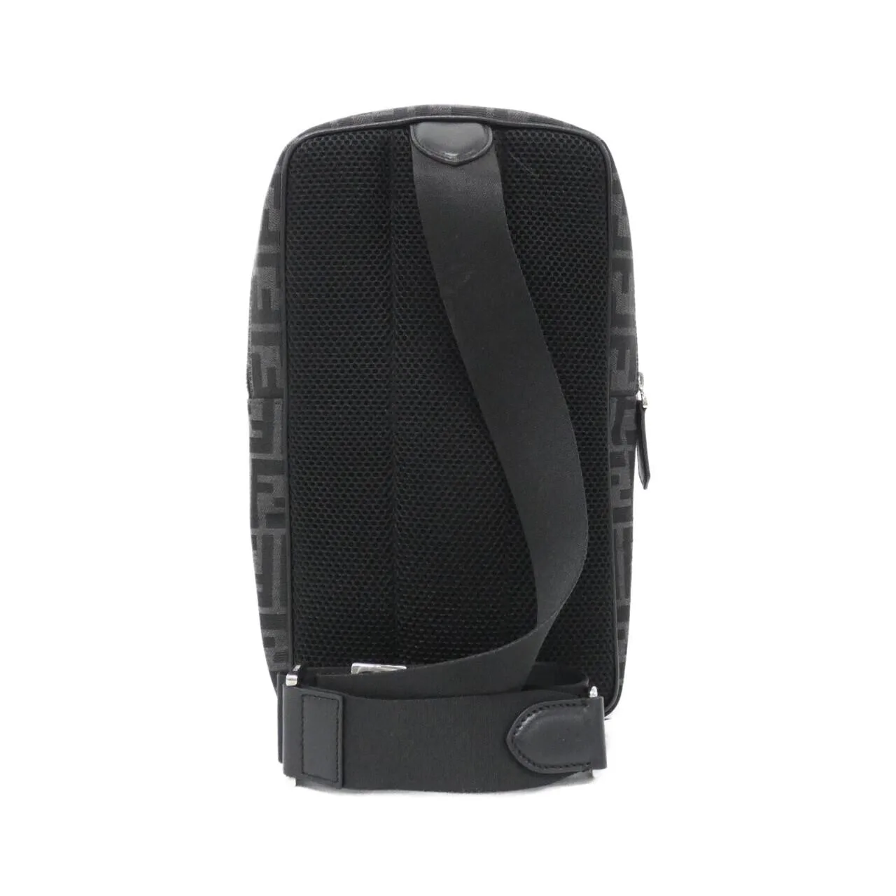 FENDI 7VZ064 AG0M Shoulder Canvas 黑色 帆布 中古品A - 縮圖 2