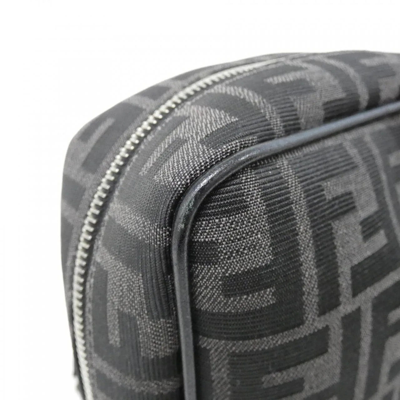 FENDI 7VZ064 AG0M Shoulder Canvas 黑色 帆布 中古品A - 縮圖 4