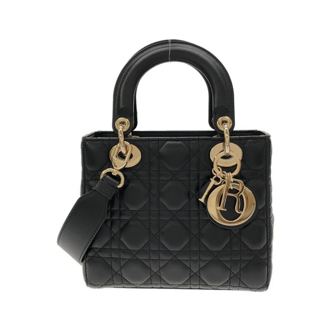 DIOR Lady Dior M0538OCAL Handbag Lambskin Black
