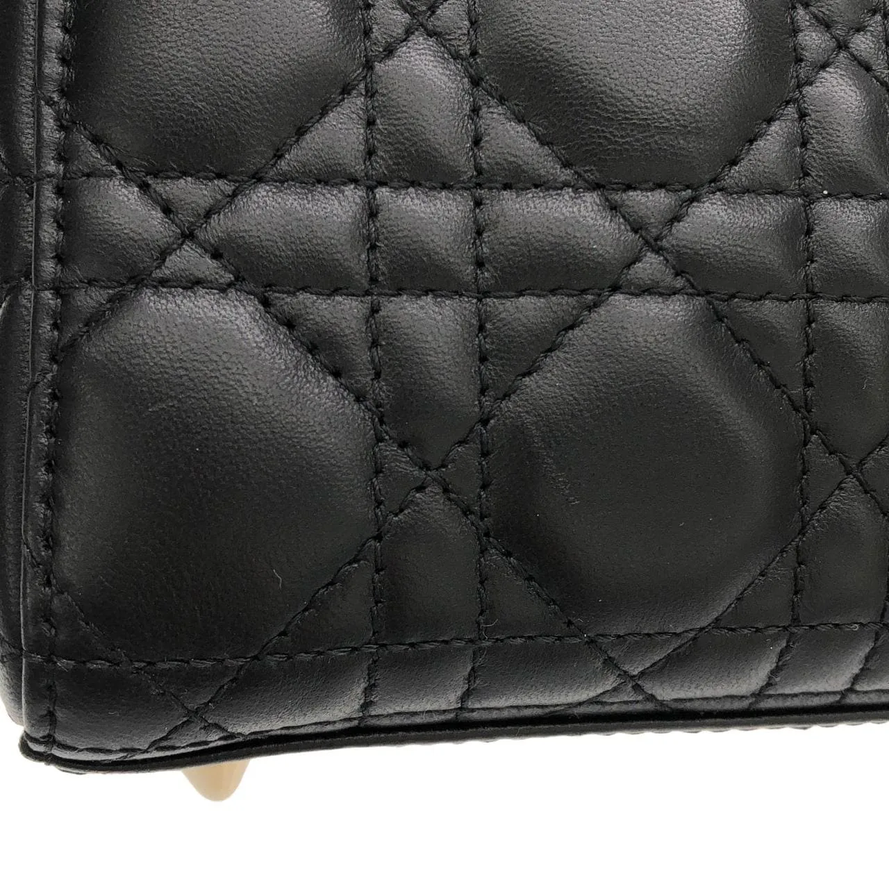 DIOR Lady Dior M0538OCAL Handbag Lambskin 黑色 羊皮 中古品A - 縮圖 4