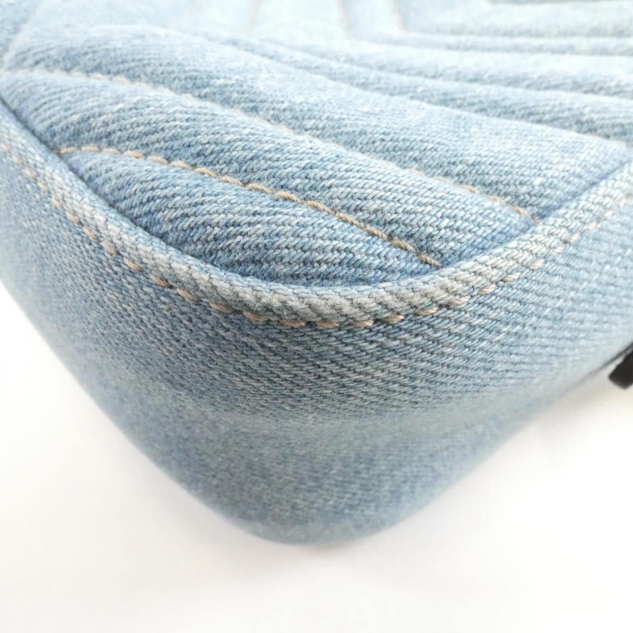 GUCCI Marmont 447632 9B53T Shoulder Bag Denim Black Denim - Thumbnail 3