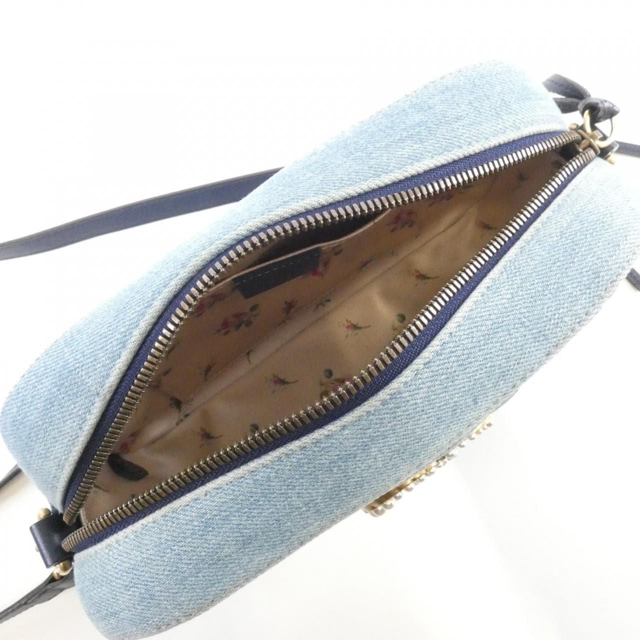 GUCCI Marmont 447632 9B53T Shoulder Bag Denim Black Denim - Thumbnail 8