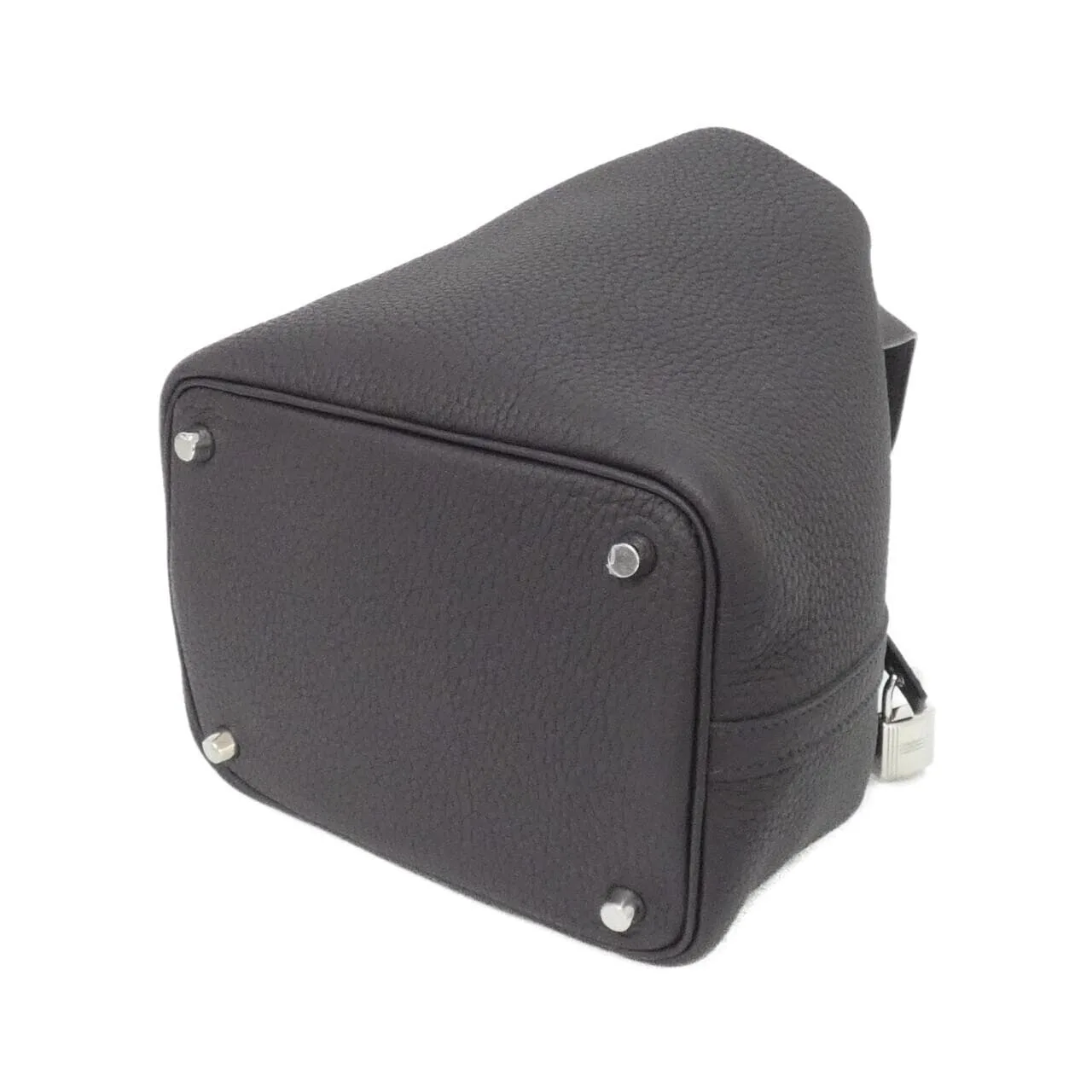 HERMES Picotin 056289CK Handbag Clemence Black Clemence Leather Rank A - Thumbnail 2