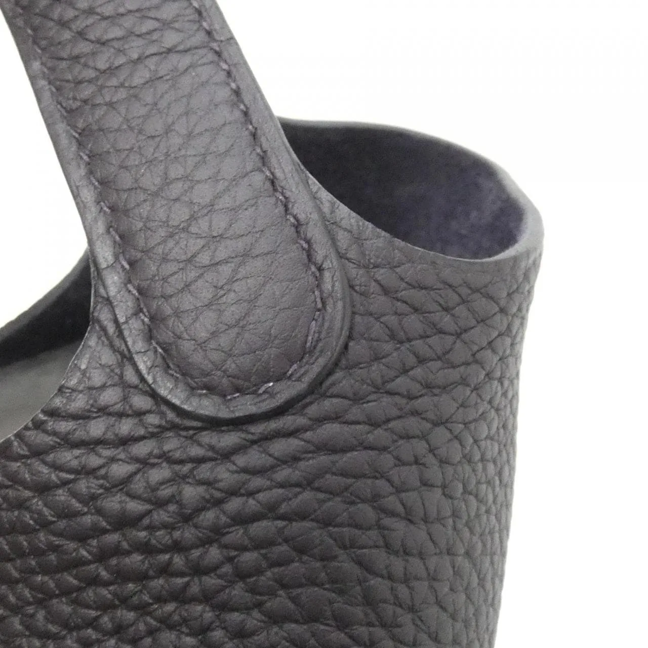 HERMES Picotin 056289CK Handbag Clemence Black Clemence Leather Rank A - Thumbnail 3