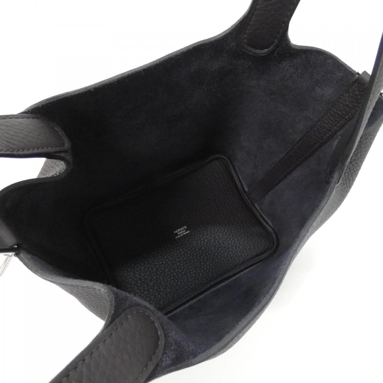 HERMES 056289CK Handbag Clemence Black Clemence Leather - Thumbnail 6