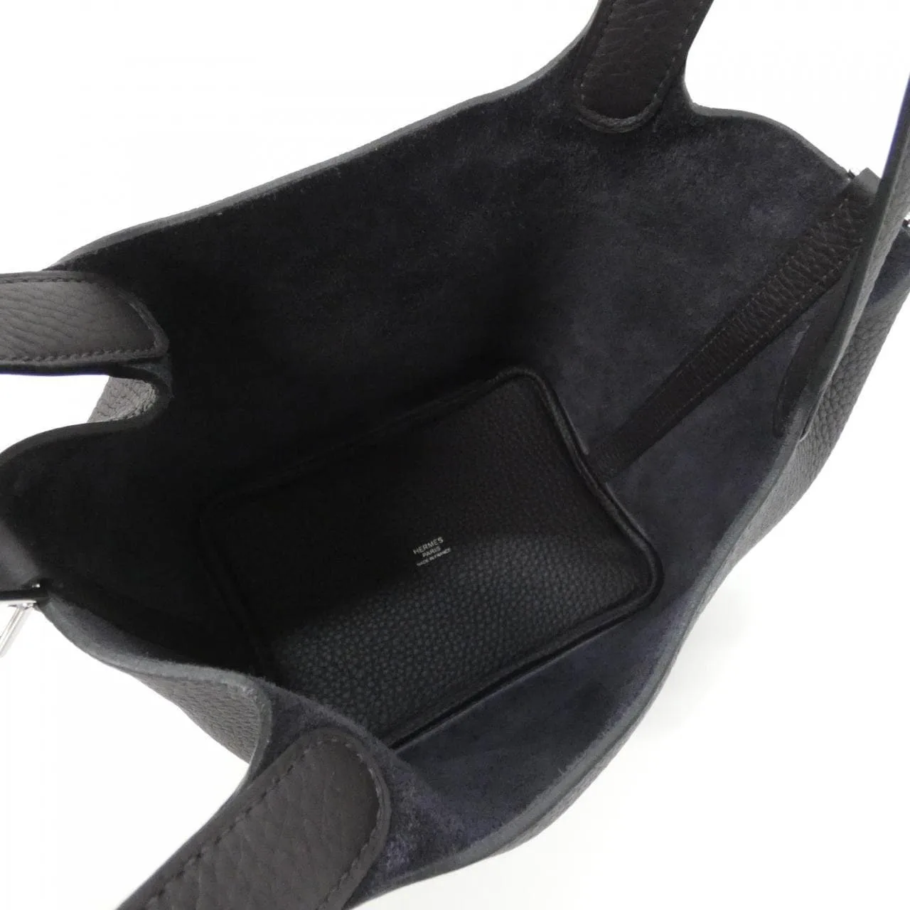 HERMES Picotin 056289CK Handbag Clemence Black Clemence Leather Rank A - Thumbnail 6