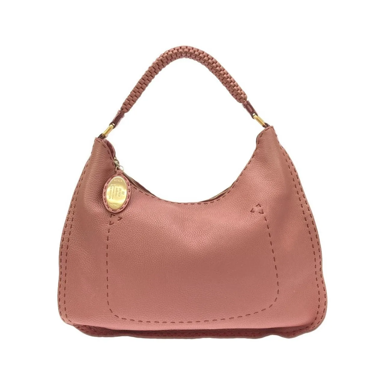 FENDI Baguette 8BR582 ZTJ Shoulder Leather Purple