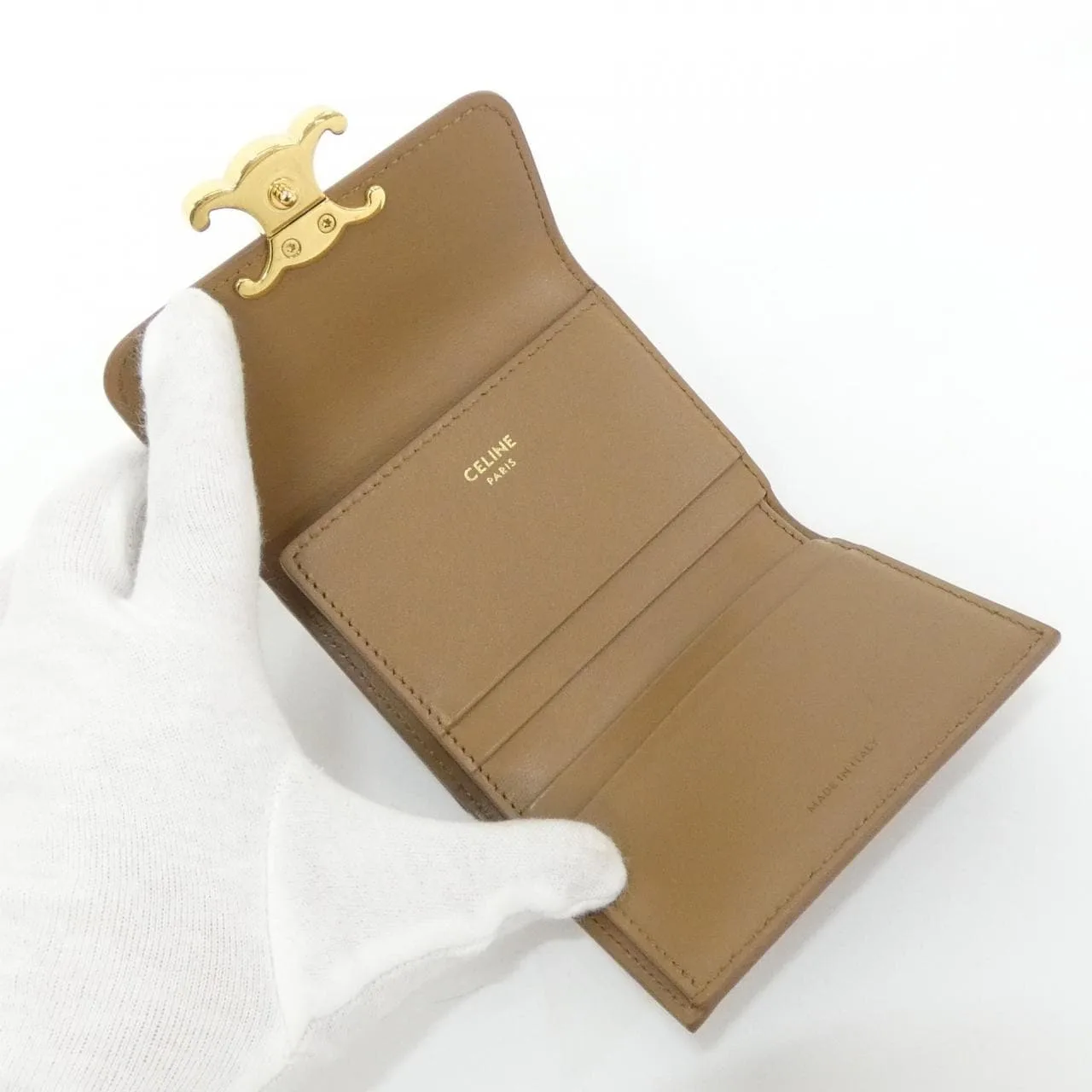 CELINE 10I653DPV Wallet Black Rank A - Thumbnail 6