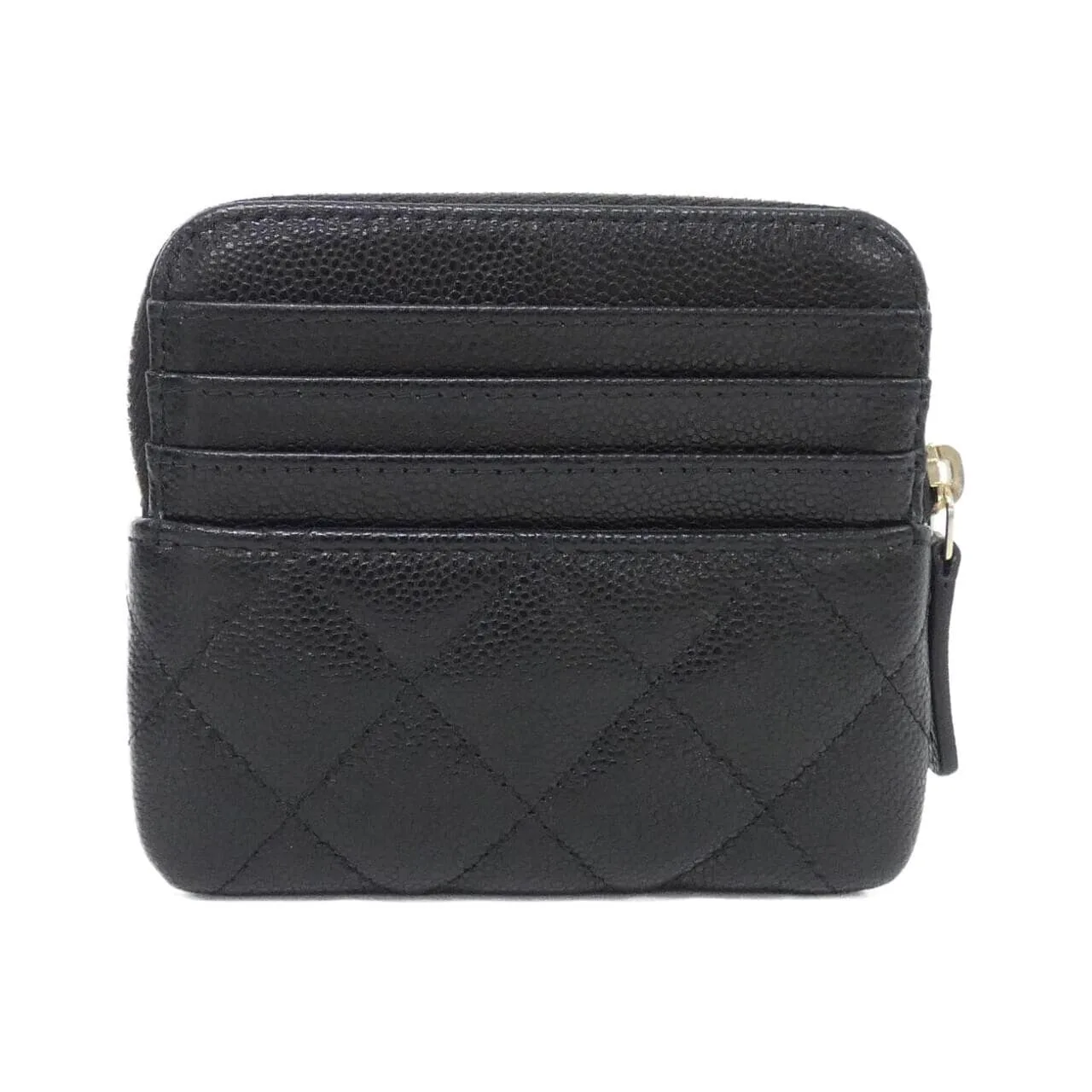 CHANEL Timeless Classic AP2061 Coin Case Grained Calfskin 黑色 荔枝紋牛皮 中古品A - 縮圖 2