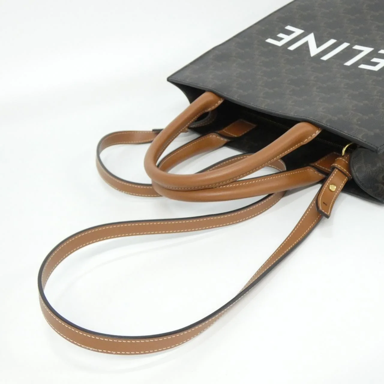 CELINE Cabas 191542BZK Handbag Canvas Black Canvas - Thumbnail 6