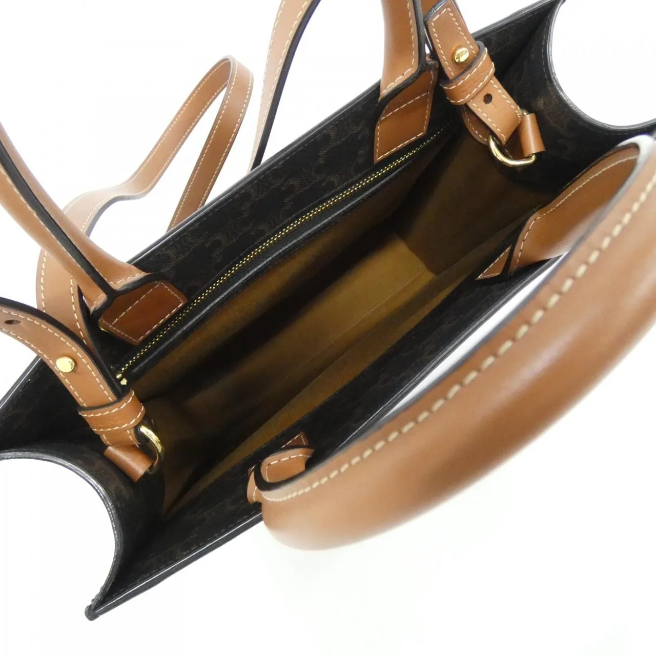 CELINE Cabas 191542BZK Handbag Canvas Black Canvas - Thumbnail 7