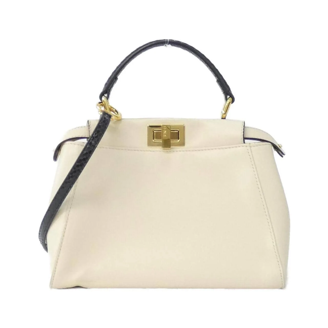 FENDI Peekaboo 8BN244 A0VJ Handbag Lambskin Black