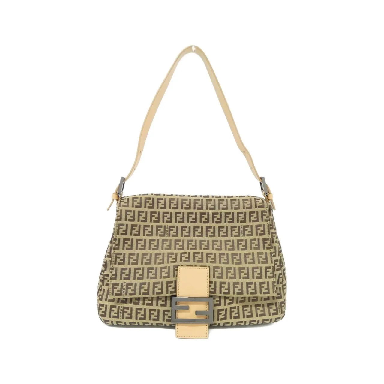 FENDI Baguette 8BR001 Shoulder Canvas Black