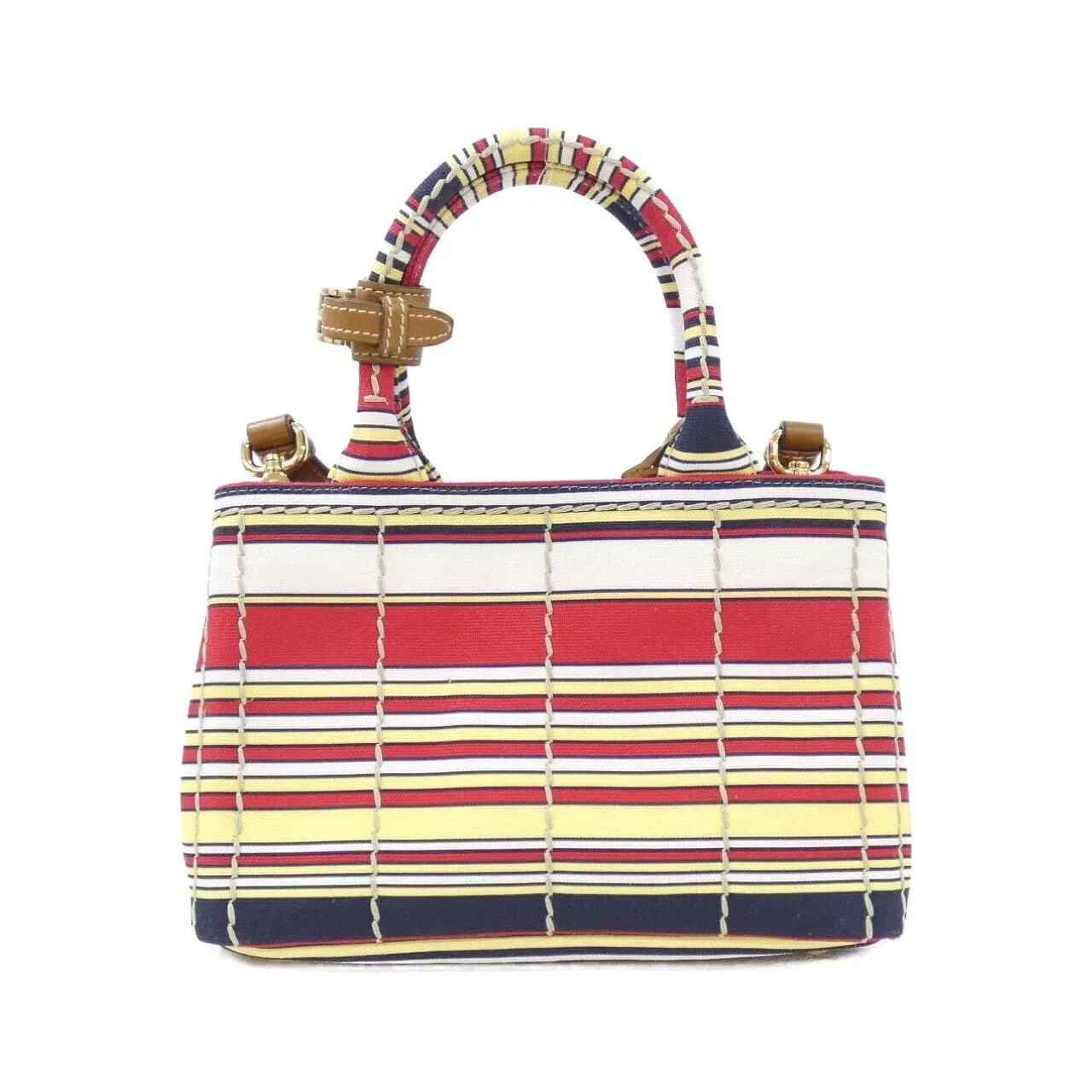 PRADA 1BA038 Handbag Canvas 黑色 帆布 中古品A - 縮圖 2