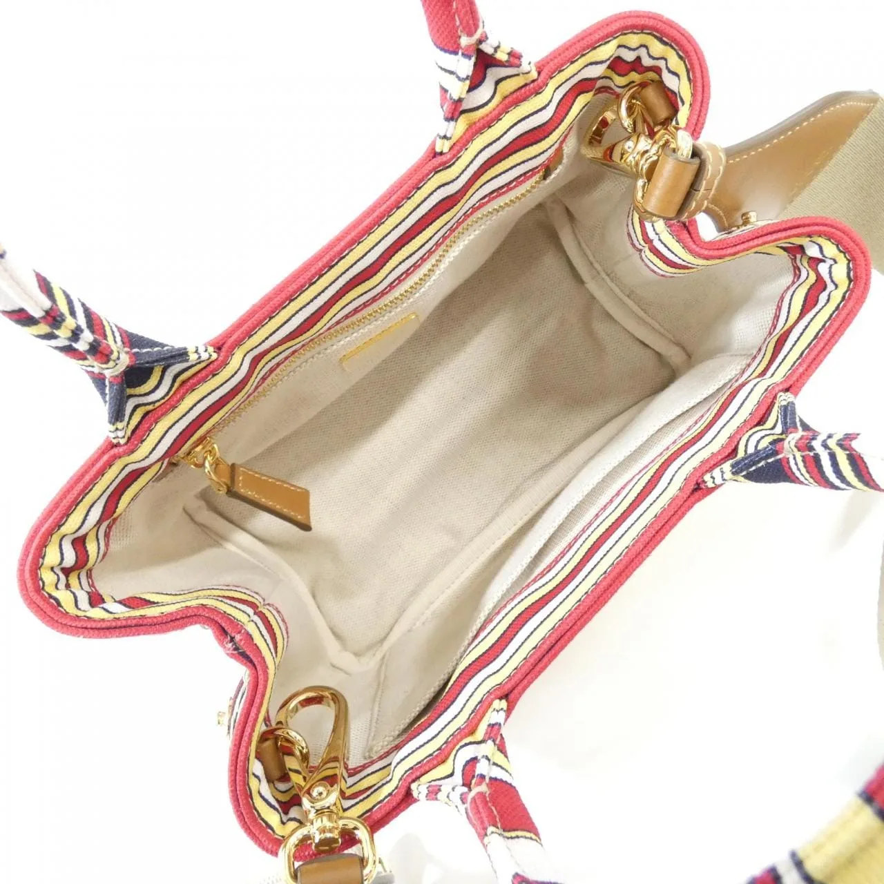 PRADA 1BA038 Handbag Canvas 黑色 帆布 中古品A - 縮圖 8