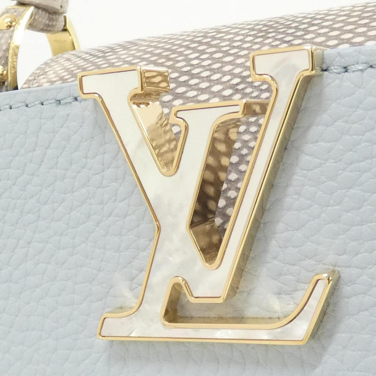 LOUIS VUITTON Capucines M21166 Bag Leather Blue Leather - Thumbnail 4