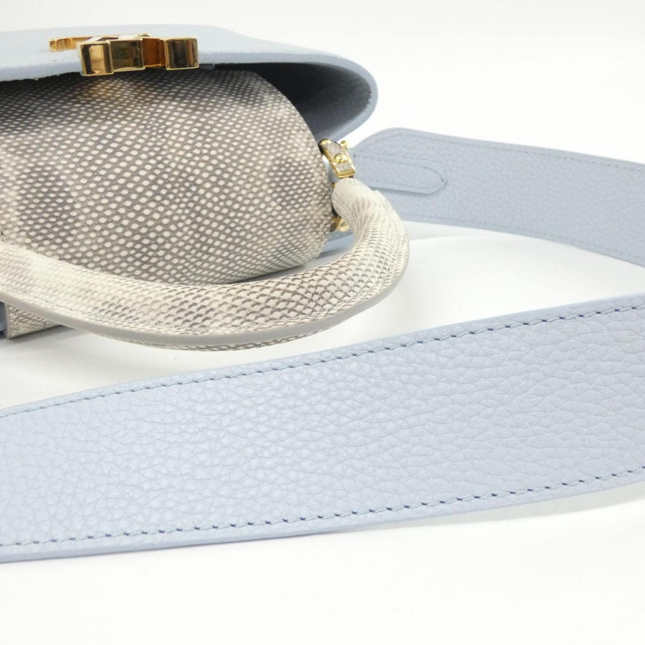 LOUIS VUITTON Capucines M21166 Bag Leather Blue Leather - Thumbnail 6