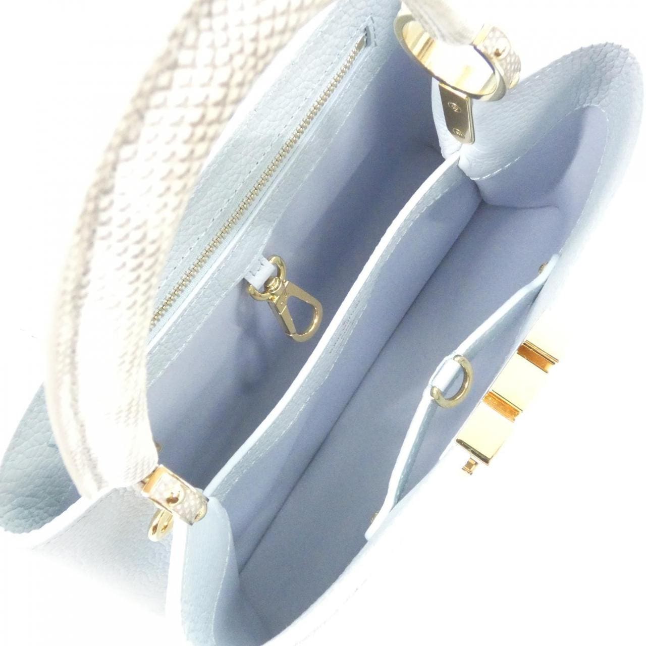 LOUIS VUITTON Capucines M21166 Bag Leather Blue Leather - Thumbnail 7