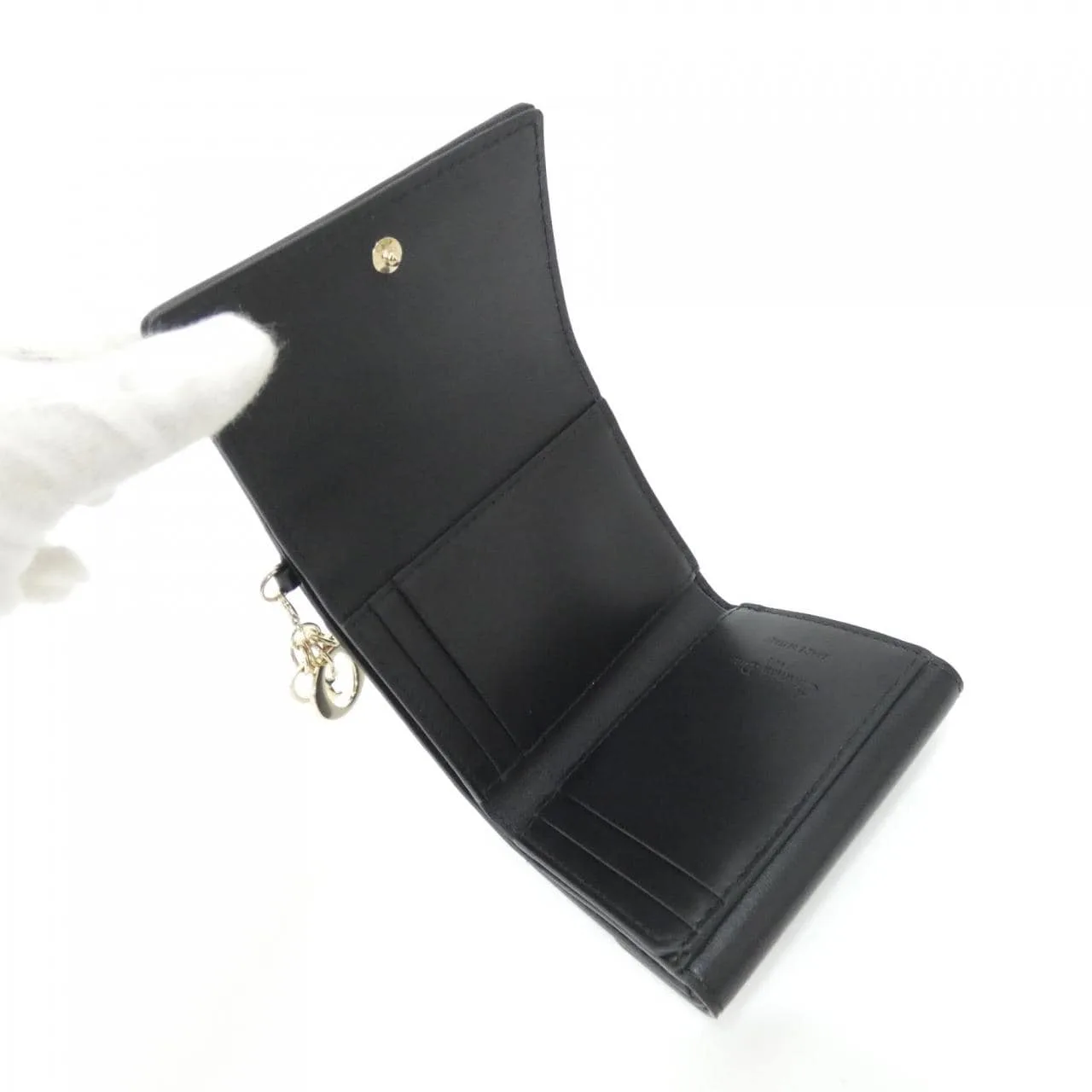 DIOR Lady Dior S0181ONMJ Wallet Lambskin Black Lambskin Rank A - Thumbnail 4