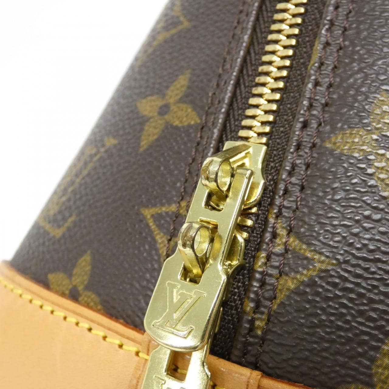 LOUIS VUITTON Alma M51130 Bag Monogram 黑色 Monogram 中古品A - 縮圖 4