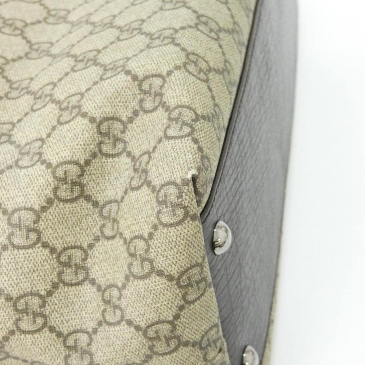 GUCCI 131219 Handbag Leather 米色 皮革 中古品B - 縮圖 3