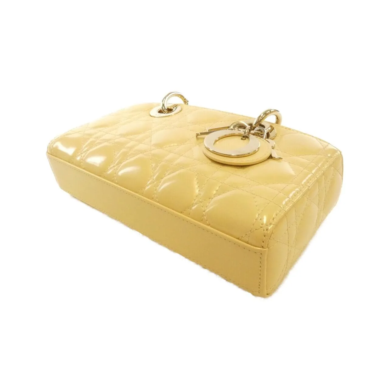 DIOR Handbag Leather Yellow Leather - Thumbnail 3