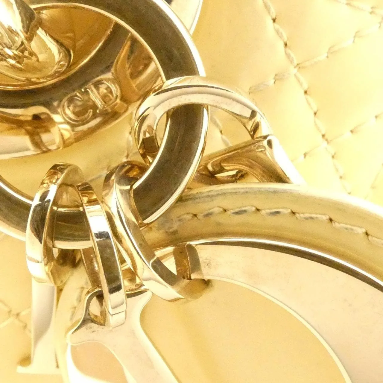 DIOR Handbag Leather Yellow Leather - Thumbnail 5