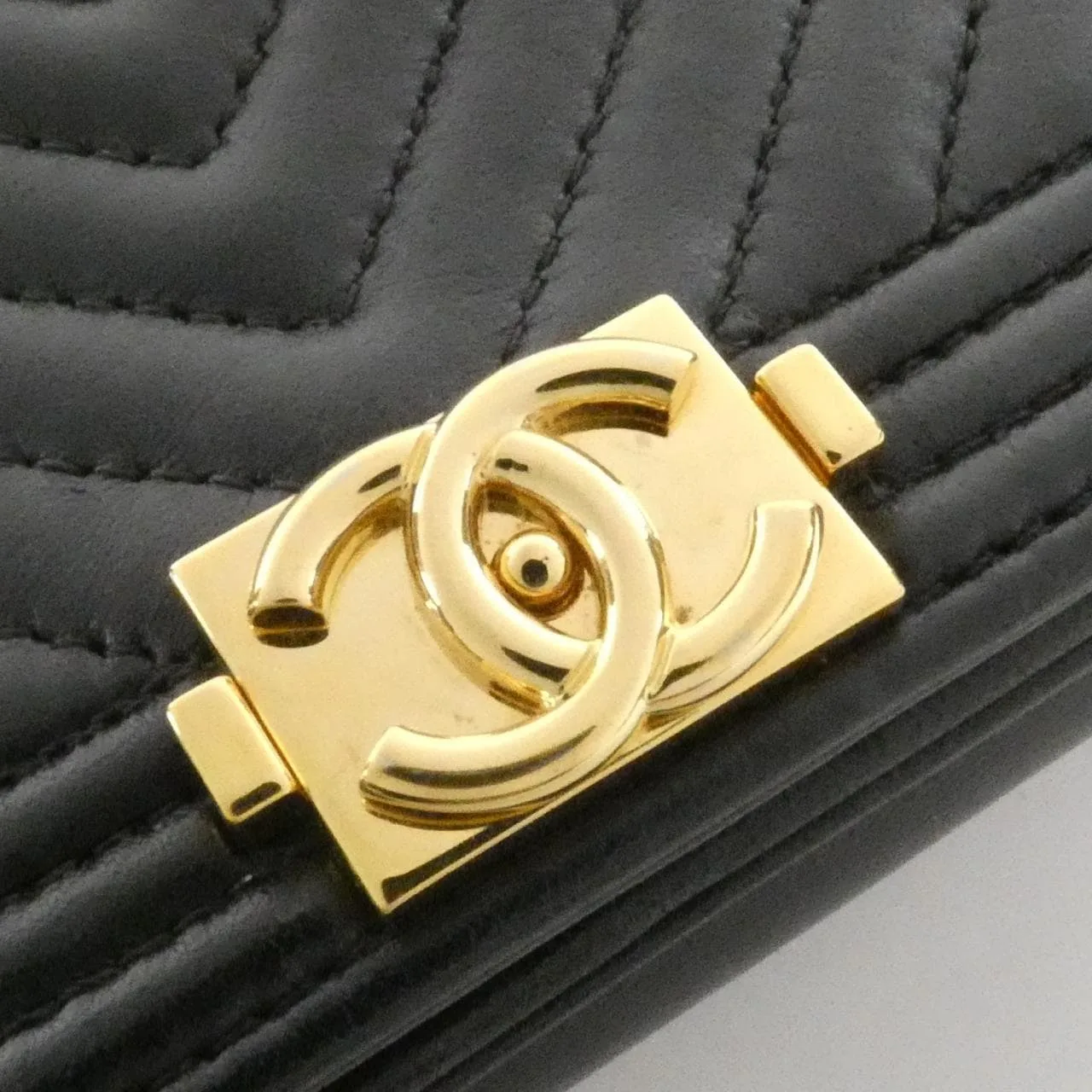 CHANEL Boy Chanel AP1117 Wallet Lambskin Black Lambskin Rank B - Thumbnail 3