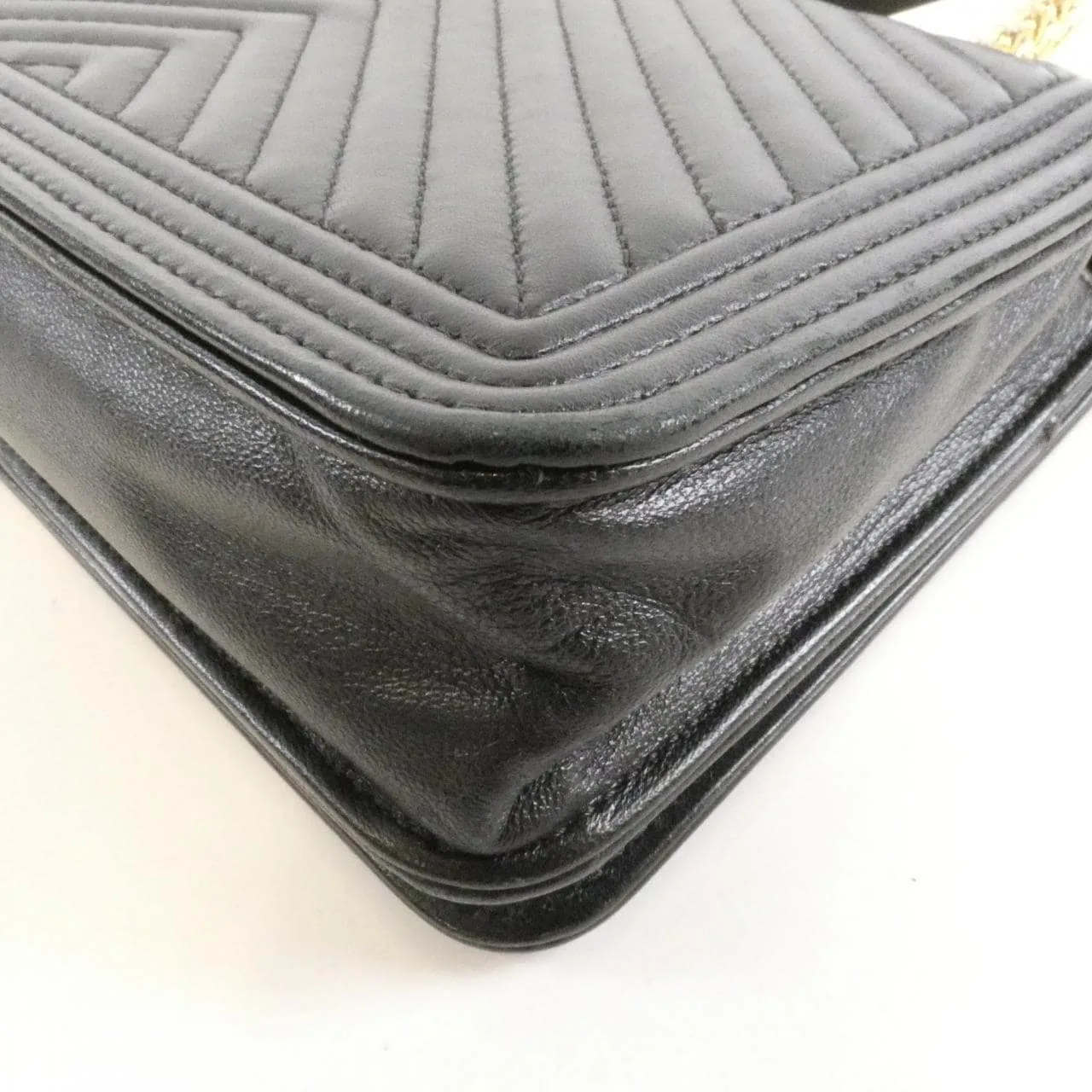 CHANEL Boy Chanel AP1117 Wallet Lambskin Black Lambskin Rank B - Thumbnail 4