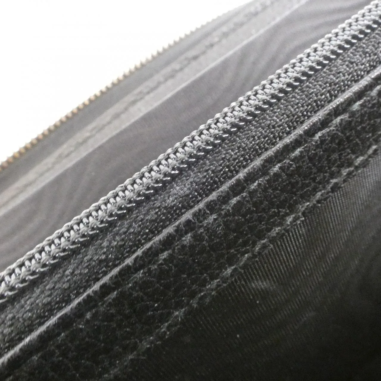 GUCCI 496317 0GCAT Wallet Leather 黑色 皮革 中古品A - 縮圖 9