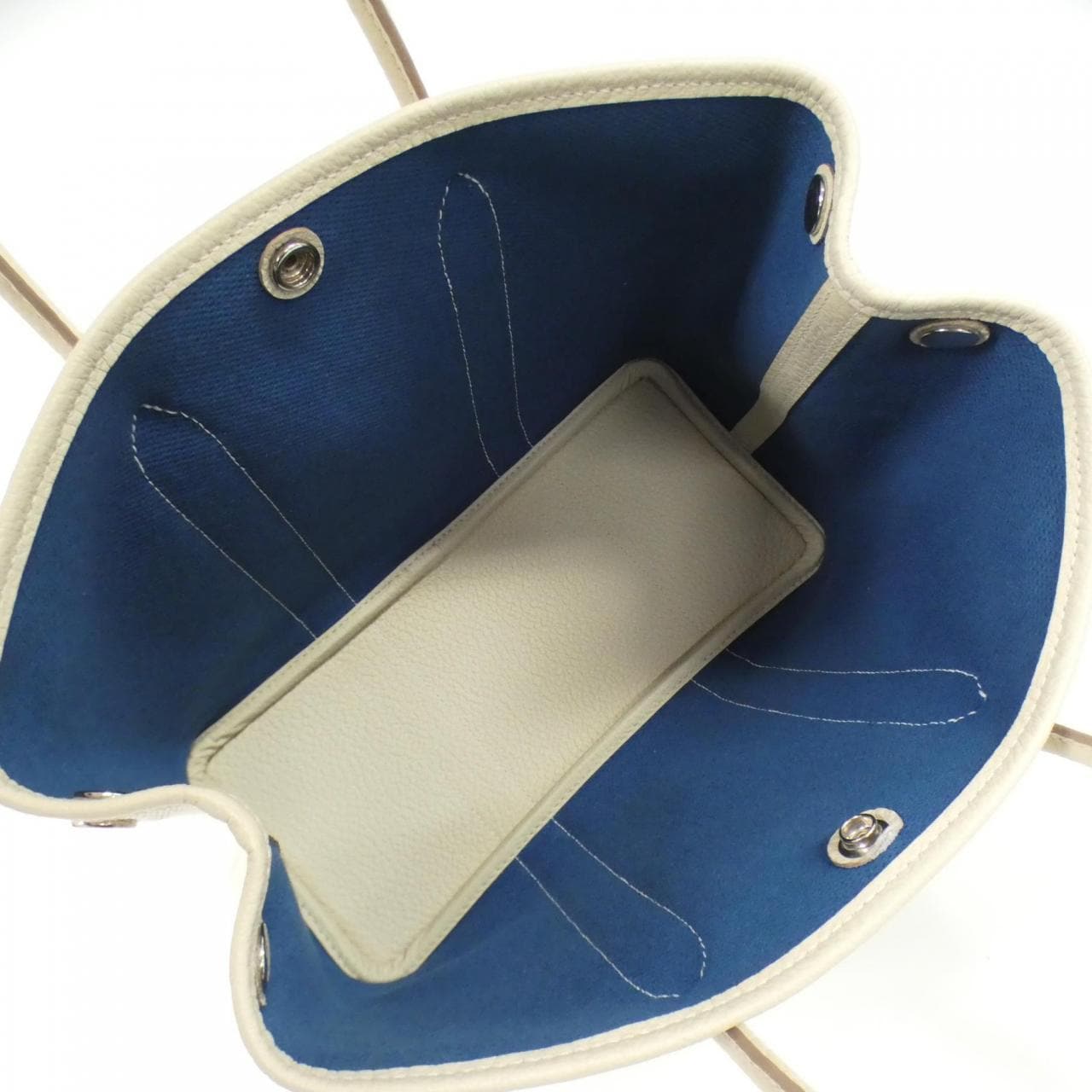 HERMES Garden Party HERMÈS 066745CK Bag Blue Rank A - Thumbnail 8