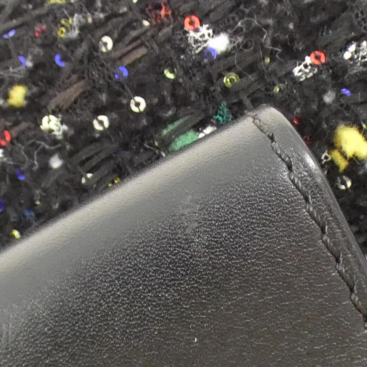 LOUIS VUITTON Dauphine M55491 Shoulder Bag Tweed 黑色 粗花呢 中古品A - 縮圖 7