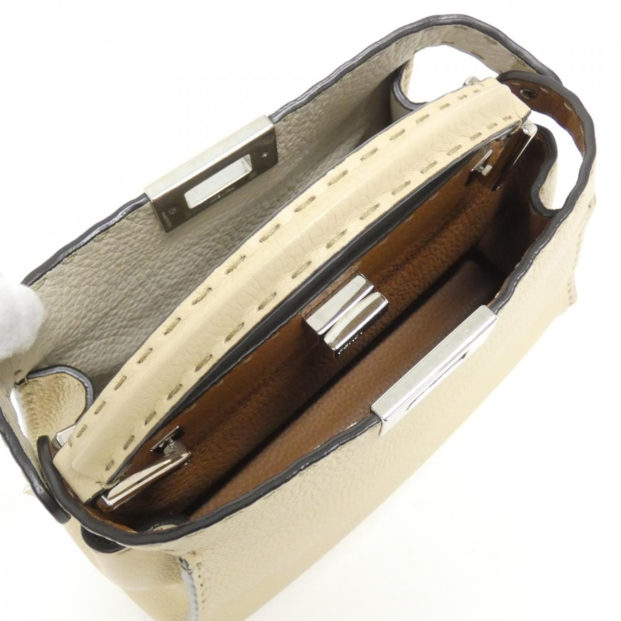 FENDI Peekaboo 8BN302 A7TV Handbag Black - Thumbnail 7